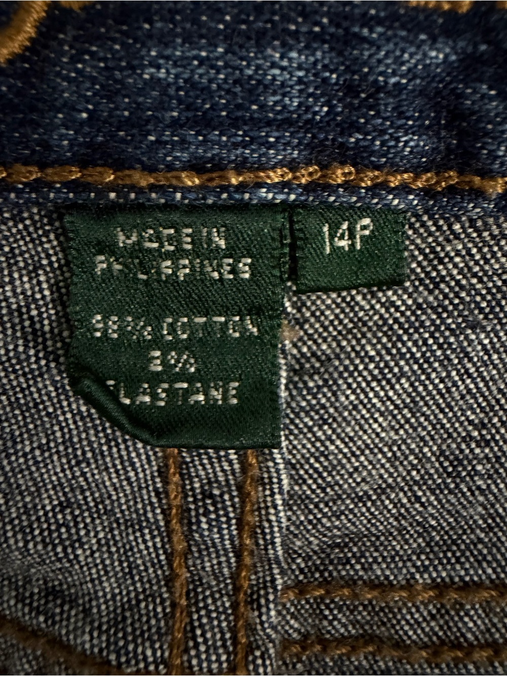 Lauren Jeans Co Womens Petite 14P Dark Wash Denim Jeans Classic Timeless Preppy - Picture 5 of 11